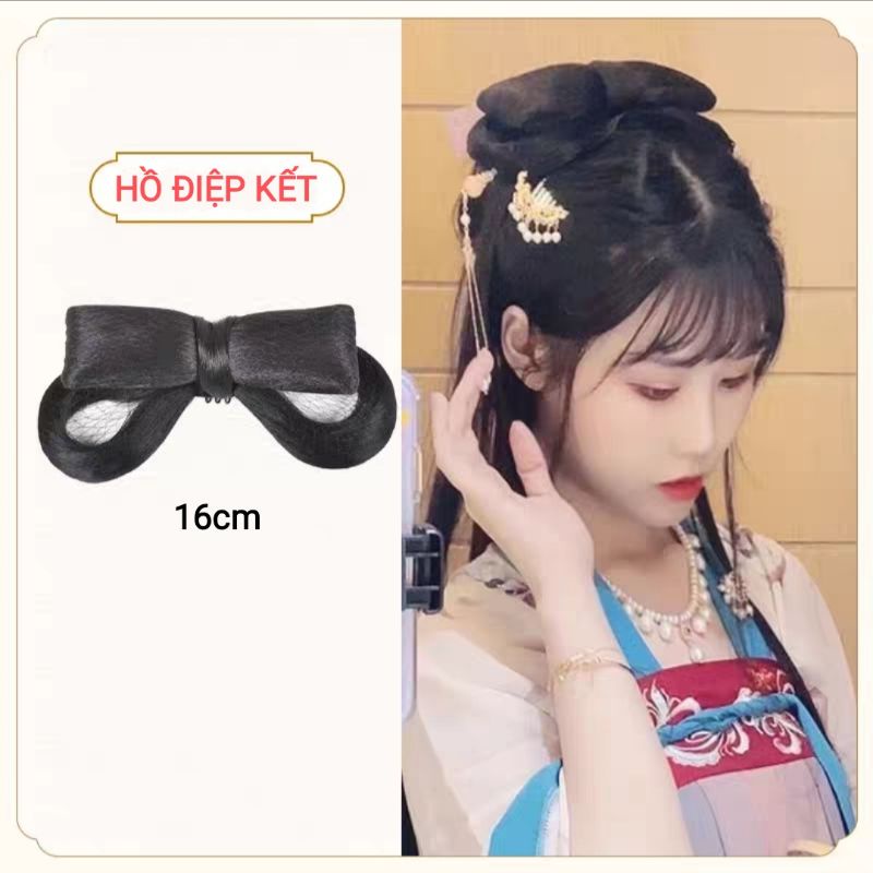 5- Búi tóc giả cài đầu hoá trang kiểu mới các mẫu mới
