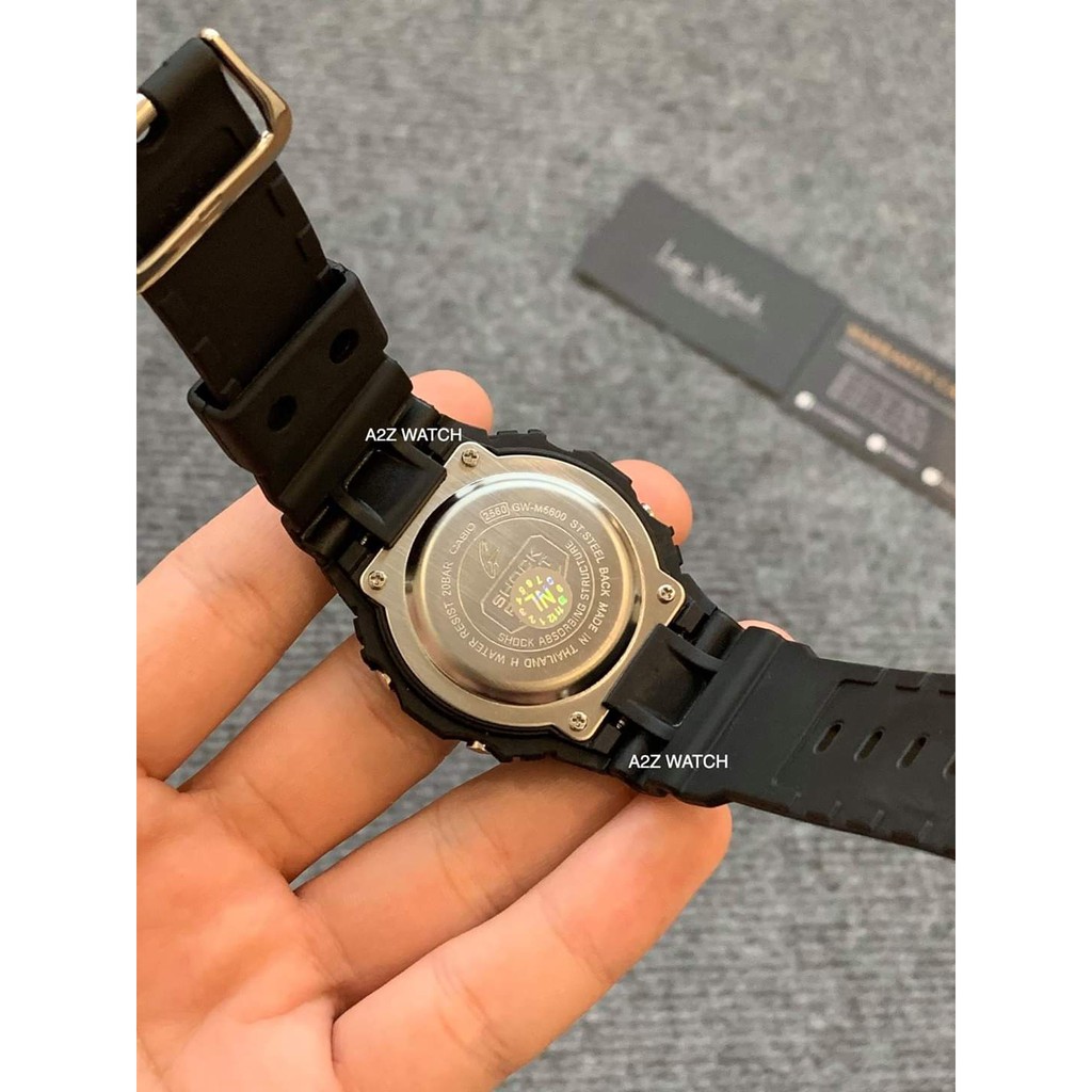 Đồng hồ nam Casio GSHOCK DW-5600BB-1CR  Dây cao su mặt kính chống nước hiện thị ANALOG chính hãng | BigBuy360 - bigbuy360.vn