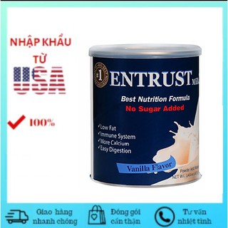 [Hàng Mỹ] Sữa bột không đường Entrust Milk - Hộp 400g