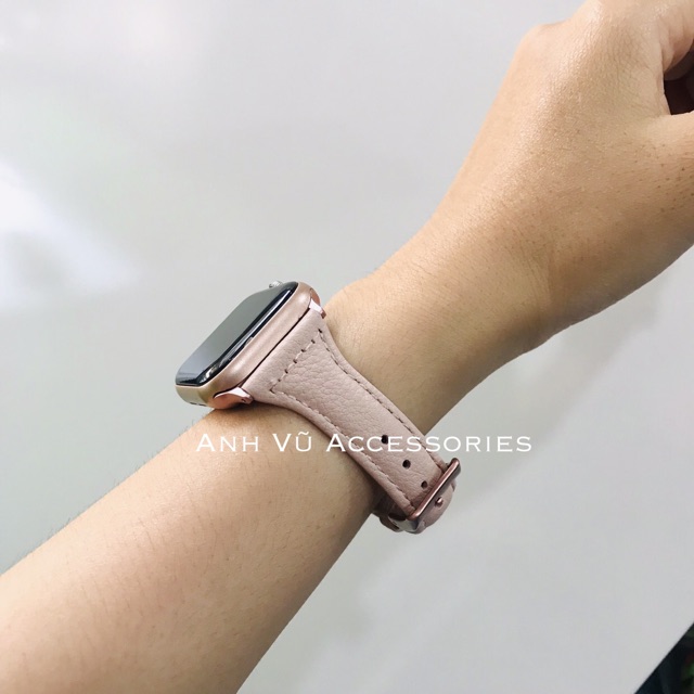 Dây đeo Apple Watch mẫu hồng nude bản nhỏ cực xinh