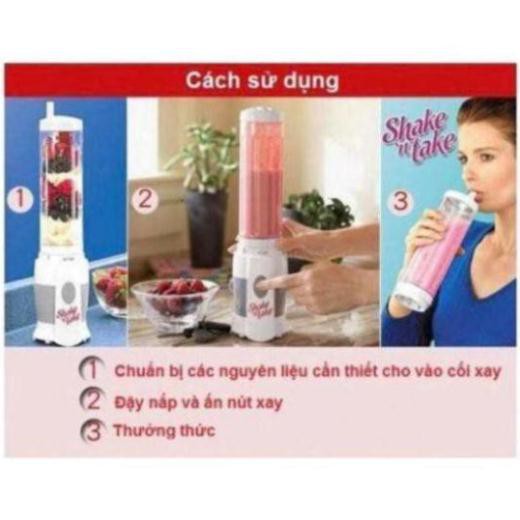 MÁY XAY SINH TỐ SHAKE n TAKE ( 2 cối ) MANG SINH TỐ ĐẾN MỌI NƠI