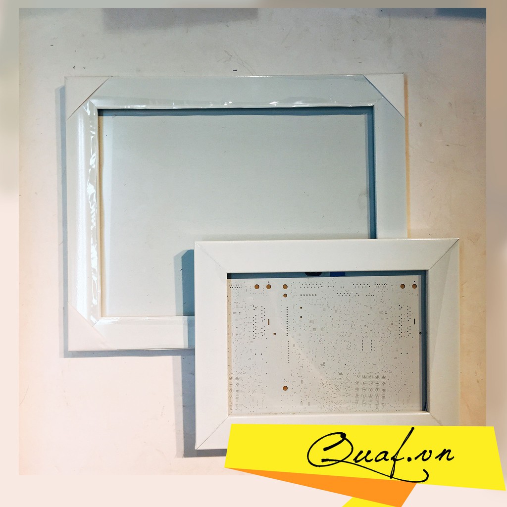 Khung ảnh treo tường 19x25cm (màu trắng + nâu)