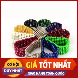 [Chính Hãng] Bộ Xếp Hình Nam Châm Sáng Tạo - Nam Châm Bi Từ Tính Cực Mạnh 5mm Chính Hãng (500 Viên) [Loại Tốt]