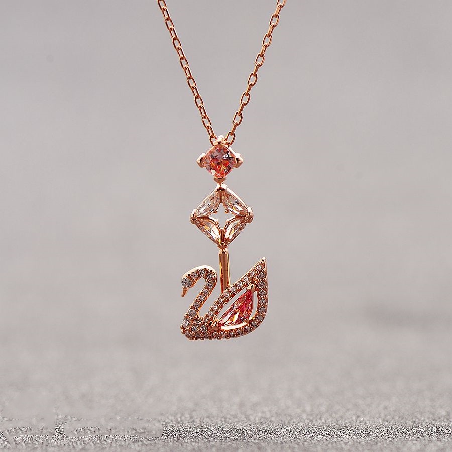 Vòng cổ Thiên Nga Đính Pha Lê Hồng