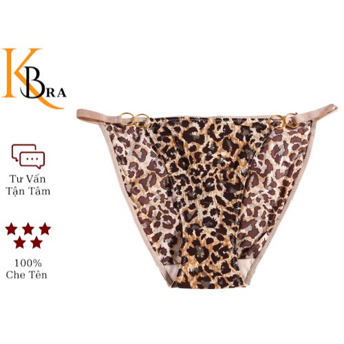 Quần lót cotton co dãn mềm mại họa tiết da beo sexy KBRA 8136