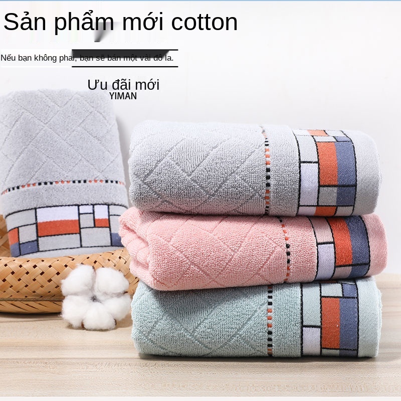 khăn tắm, khăn lau và giặt gia đình bằng cotton thấm nước, mềm mại và không xơ, bán buôn khăn mặt cao cấp dành cho người