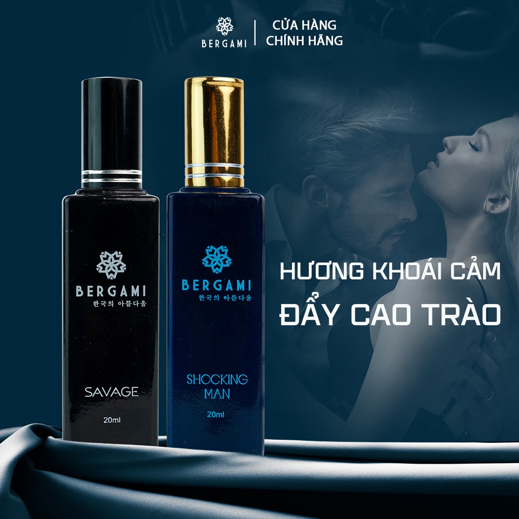 Combo Quà Tặng Nam Giới Bergami, Sữa Tắm Nước Hoa Nam 330ml & Nước Hoa Nam 35ml & Sữa Rửa Mặt Bùn Khoáng Nam 100ml