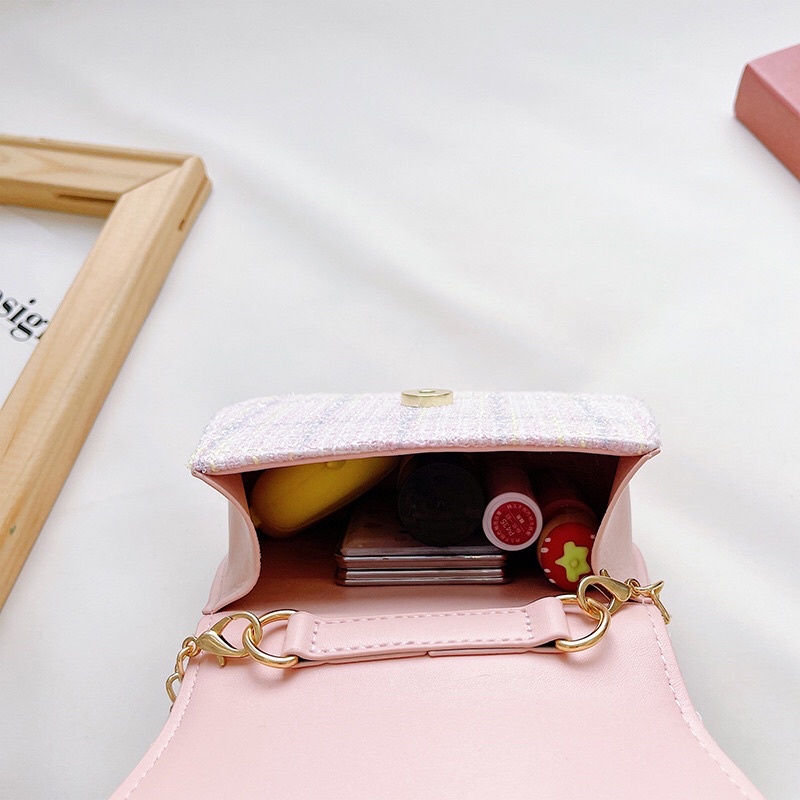 Túi xách mini, đeo chéo đính ngọc trai nhân tạo thời trang xinh xắn cho bé gái