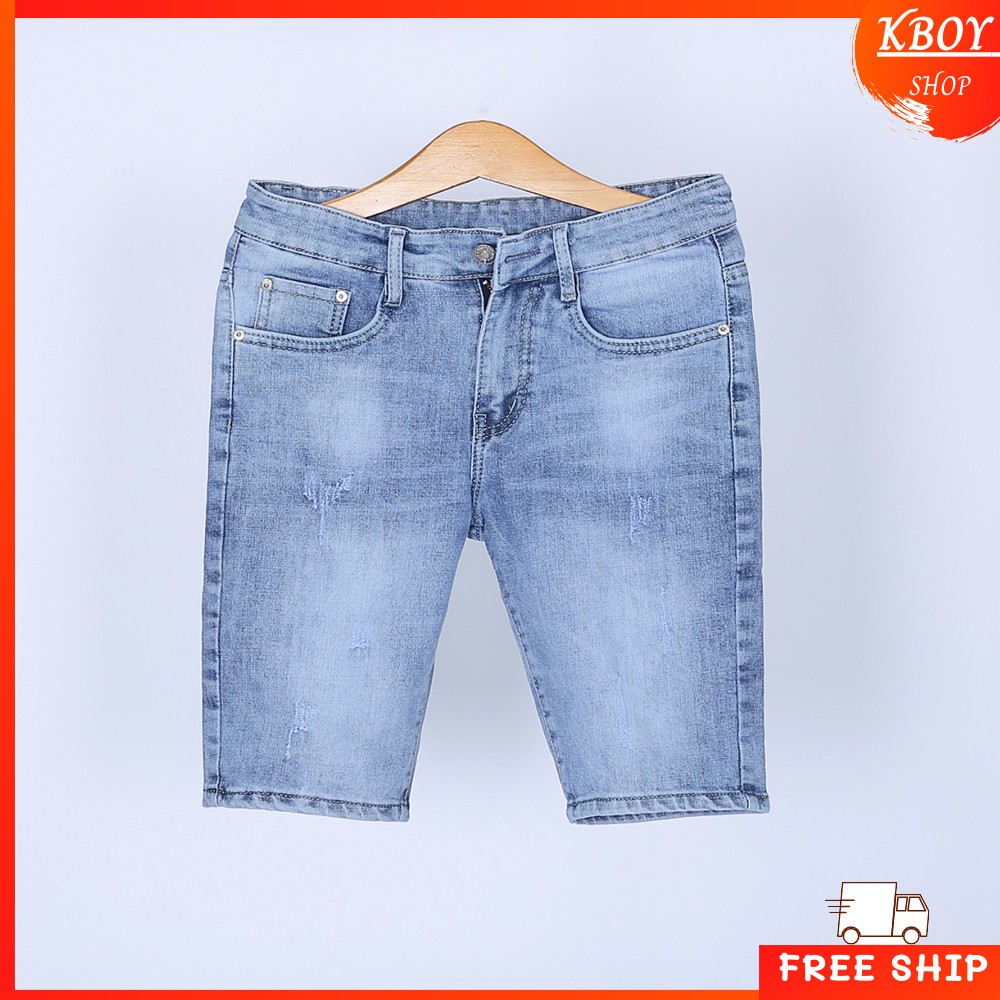 Quần Short Jean Nam Vải Bò Cao Cấp Form Slimfit Đẹp Dễ Phối Đồ Phong Cách Cá Tính - Q10 | BigBuy360 - bigbuy360.vn