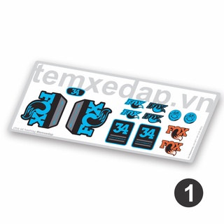 Tem decal dán phuộc xe đạp FOX 34 Float Performance 2020 | MTB Fork decal | Temxedap.vn