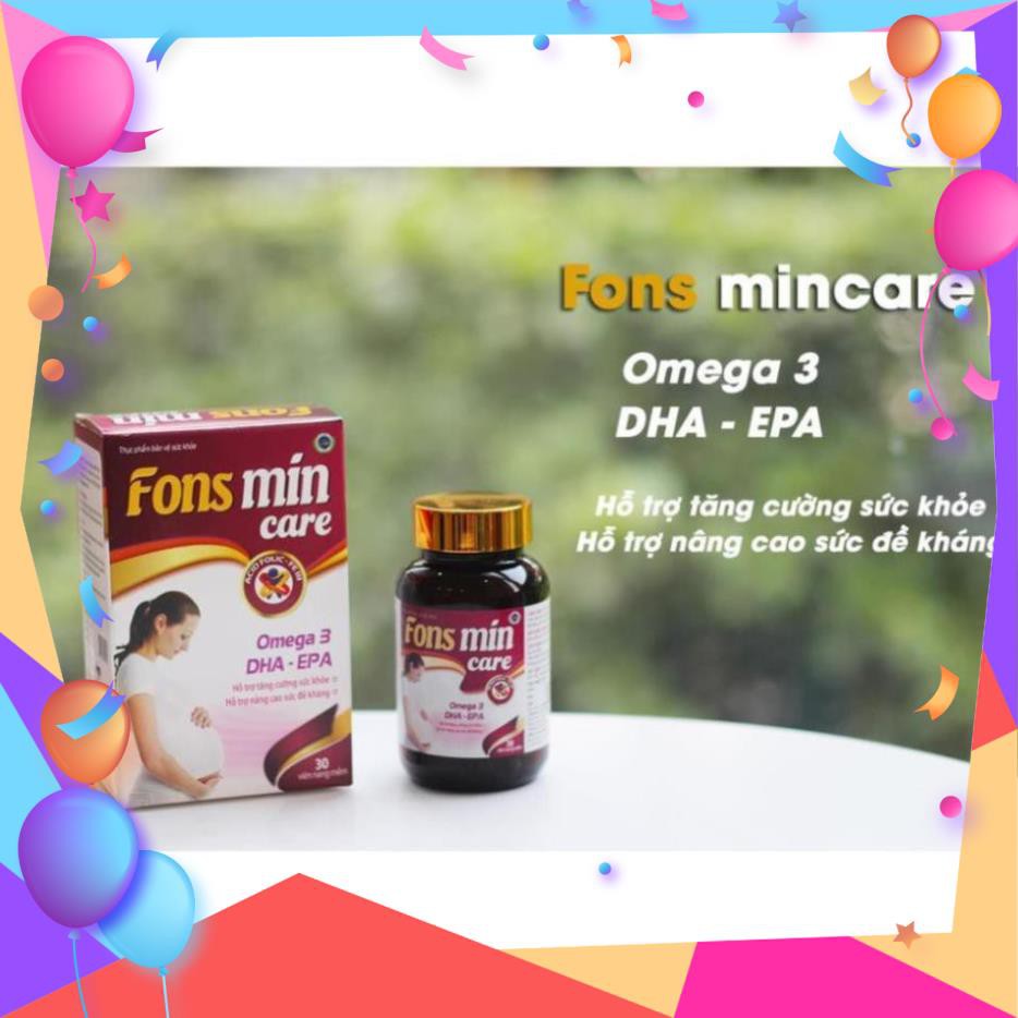 [CHÍNH HÃNG] Bổ sung DHA, EPA, Vitamin và khoáng chất cho bà bầu - Fons Mincare 30 viên | Thế Giới Skin Care