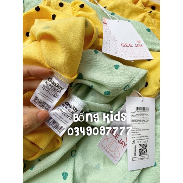 Váy Thu Bé Gái Vải Thun Xốp GÊ