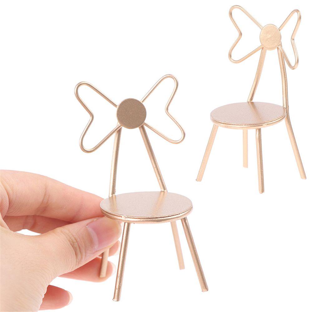 Ghế Kim Loại Mini Trang Trí Nhà Búp Bê