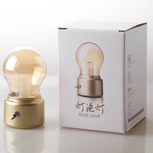[Giá hủy diệt] [Ảnh thật] Đèn trang trí bàn làm việc phong cách Retro (Pin sạc có công tắc bật tắt)