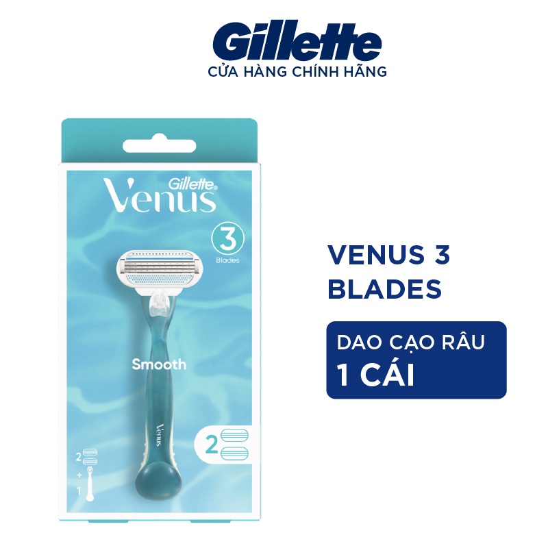 Dao cạo Gillette Venus 3 blades (Chuyên dụng cho nữ) (tặng thêm 1 lưỡi)