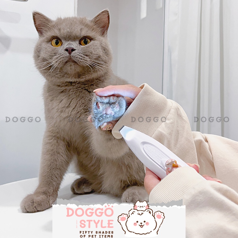 Tông Đơ Cạo Bàn Chân, Khoé Mắt Và Tai Có Đèn Led Cho Thú Cưng Cổng Sạc Usb