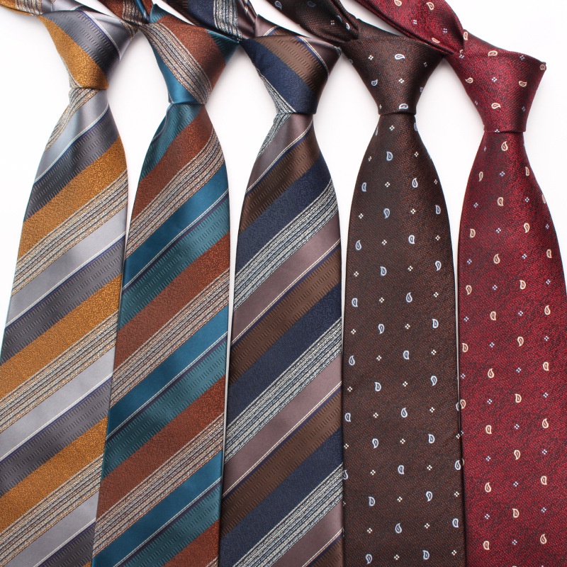 Cà Vạt Họa Tiết Sọc Kẻ Ô Phong Cách Retro Bằng Lụa Polyester Kích Thước 8cm Dành Cho Nam