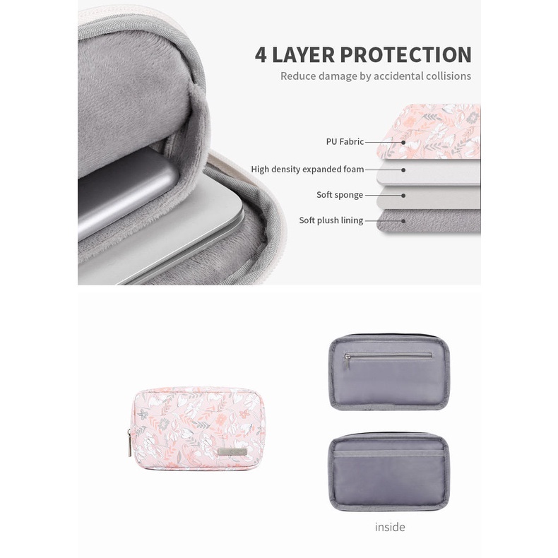 CanvasArtisan Bao Da Máy Tính Bảng Chất Liệu Chống Thấm Nước Họa Tiết Hoa Màu Hồng Cho Surface Air Pro 11 / 12 / 13 / 14 / 15 inch