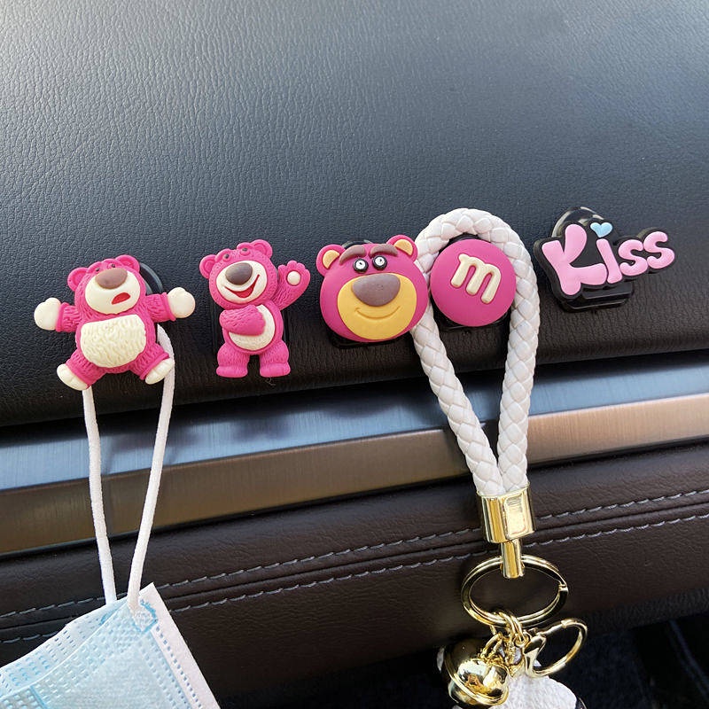 Cute Car Hook Invisible Multifunctional Car Interior Car Special Interior Front Row Rear Row Adhesive Small Car Hook Auto department store supplies