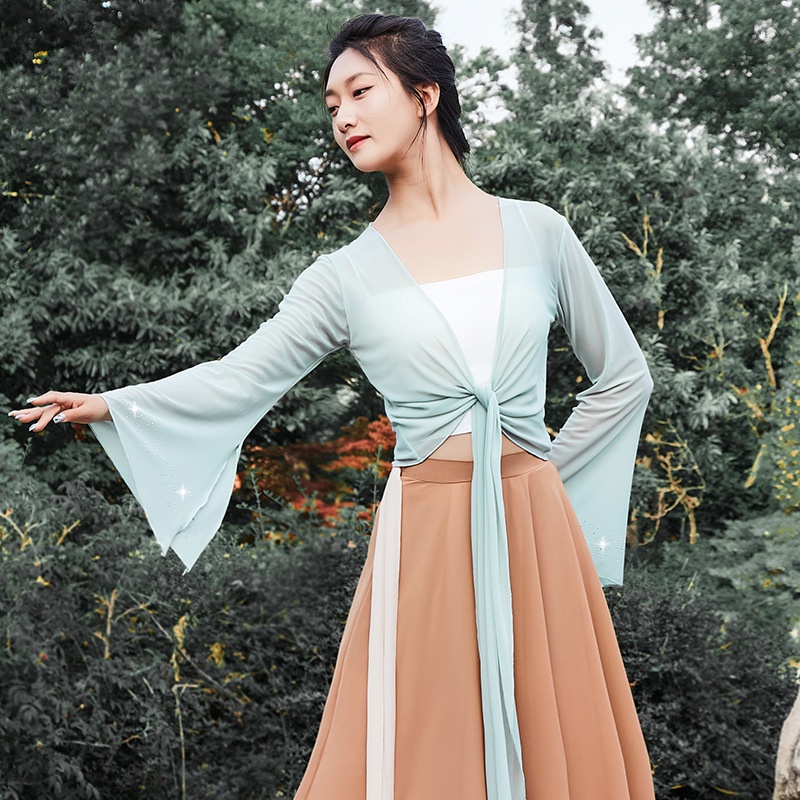 Áo Lưới Co Giãn Cho Nữ Tập Múa Dân Tộc