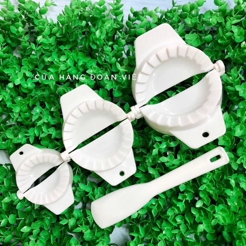 [+tặng] Combo 3 Khuôn Há Cảo Sủi Cảo, Tặng kèm muỗng vét hỗ trợ làm bánh. Bộ dụng cụ làm bánh gia dụng nhà bếp