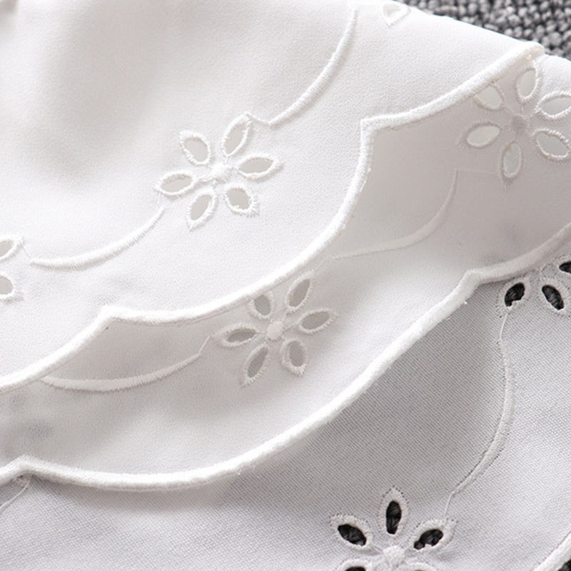 Vòng Cổ Hai Lớp Thêu Hoa Đính Ngọc Trai Phong Cách Lolita Dành Cho Nữ