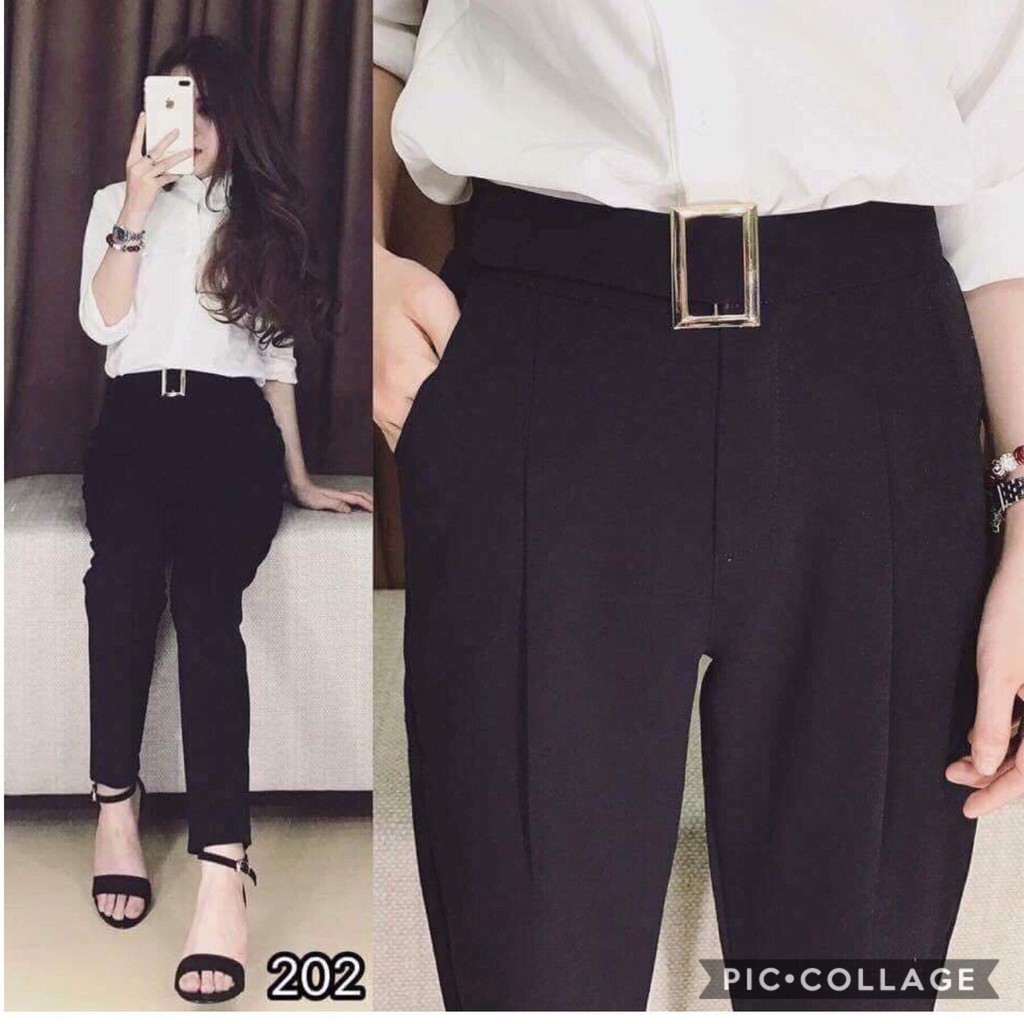 Quần baggy khuy vuông sáng SLA0419