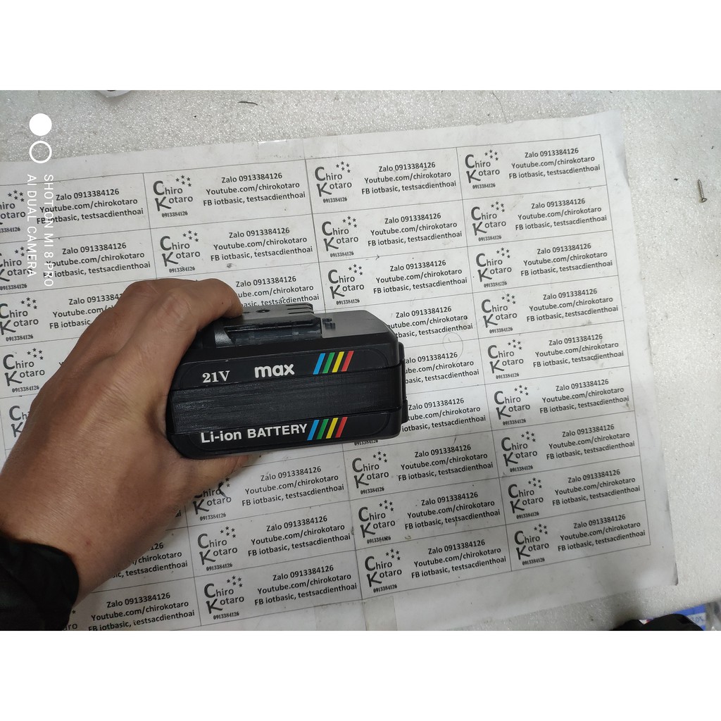 Miếng chèn nâng cao cho vỏ pin máy pin tàu như VOTO 21V MAX thêm 1, 2, 3 hàng cell