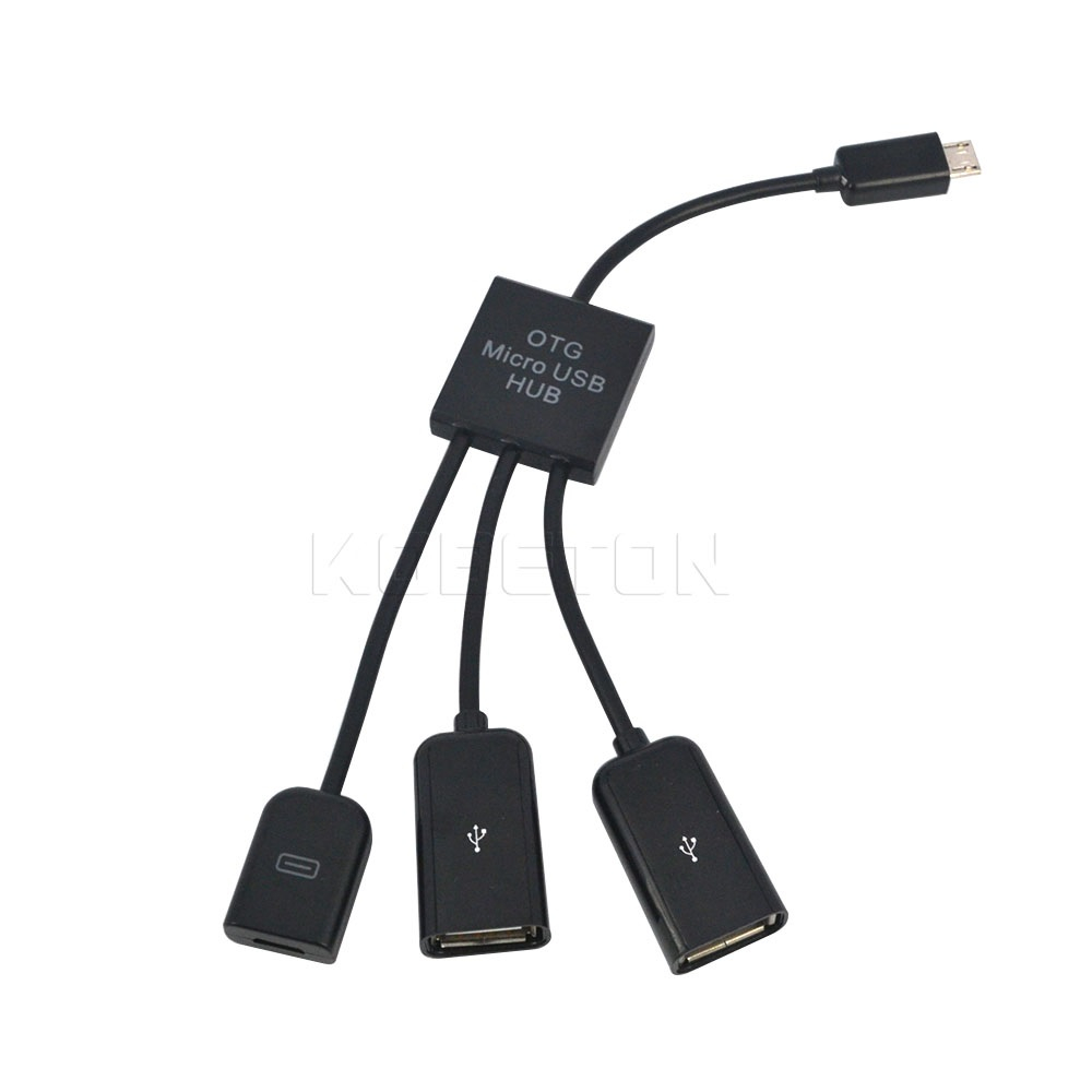 Cáp chuyển đổi Micro USB Hub OTG sang cổng cắm Micro USB cho điện thoại/laptop