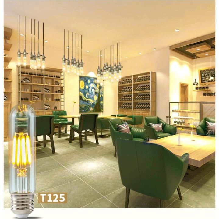 Bộ 8 bóng đèn Led Edison T125 4W đui E27
