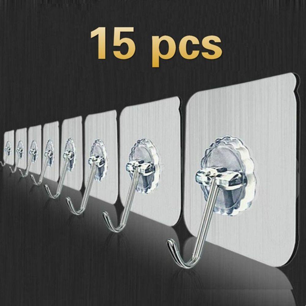 JANE Set 15 Móc Treo Dán Tường Không Để Lại Dấu Vết
