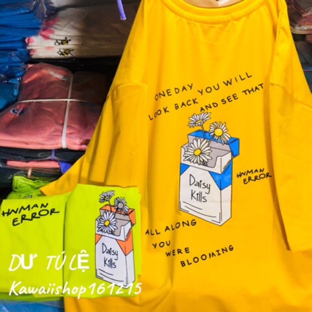 Clip-ảnh thật áo hoa cúc 2 màu (SỈ 29K)tay lỡ form rộng cotton unisex form rộng nam nữ