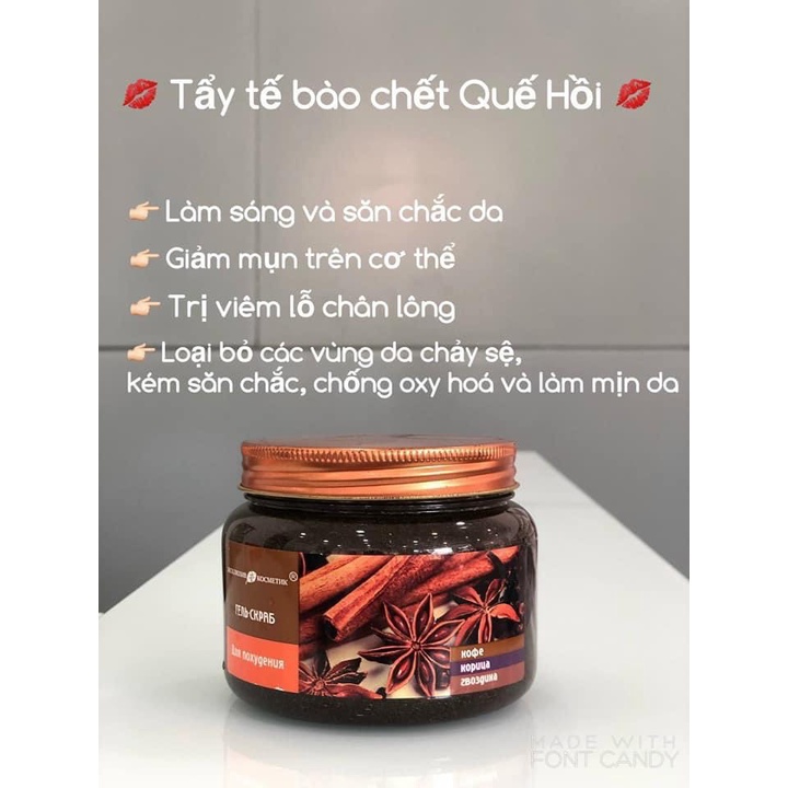 Tẩy Tế Bào Chết Toàn Thân Chiết Xuất Quế Hồi & Cafe 380g ( Hàng Nhập Nga ) GentsOfficialStore | BigBuy360 - bigbuy360.vn