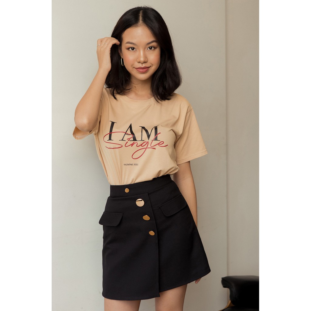 Chân Váy Chữ A 3 Nút Đen Xanh EDINI - V359 | BigBuy360 - bigbuy360.vn