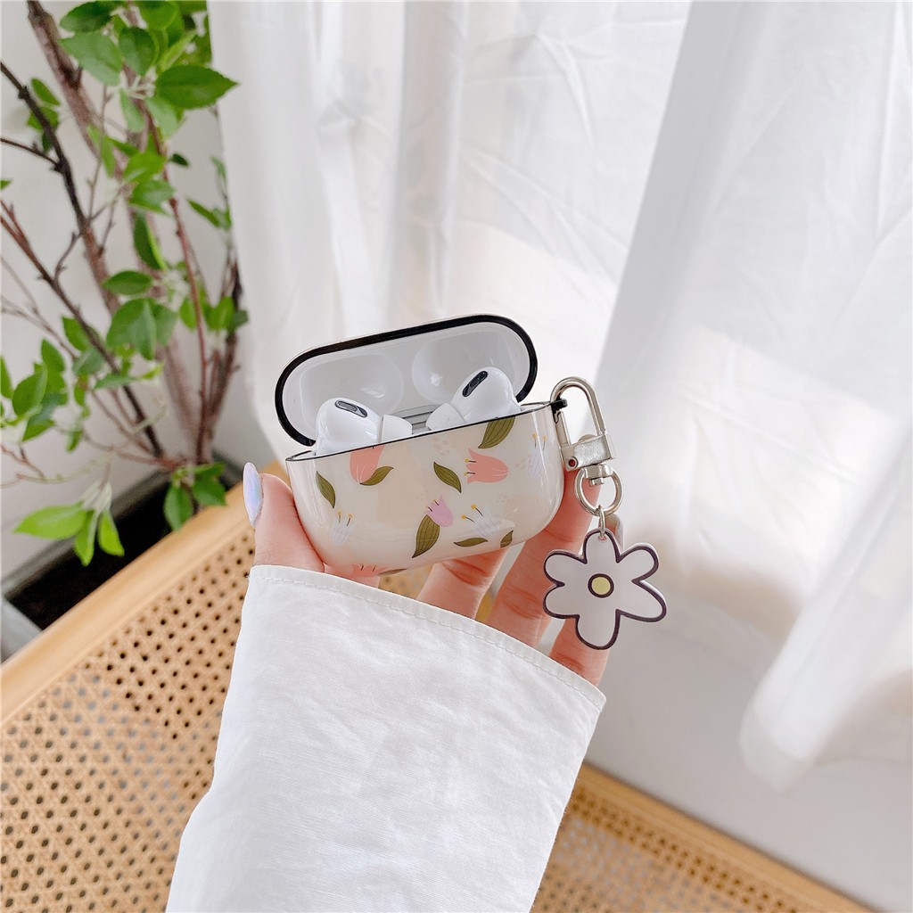 Ốp silicon cho hộp tai nghe họa tiết hoạt hình hoa lá cho iPhone AirPods Pro AirPods 1/2 | BigBuy360 - bigbuy360.vn