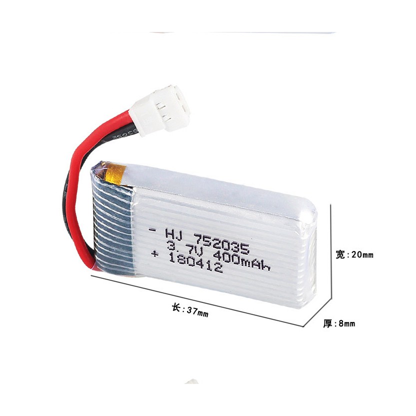 Sạc và pin 3.7v 400mah máy bay mini điều khiển giá rẻ có mạch bảo vệ pin