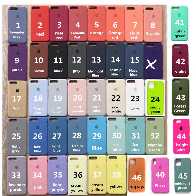 Ốp điện thoại silicon màu trơn cho iPhone 12 12 PRO MAX /12MINI /11 Pro Max X XS Max XR 7 8 6s 6P 7P 8P | BigBuy360 - bigbuy360.vn