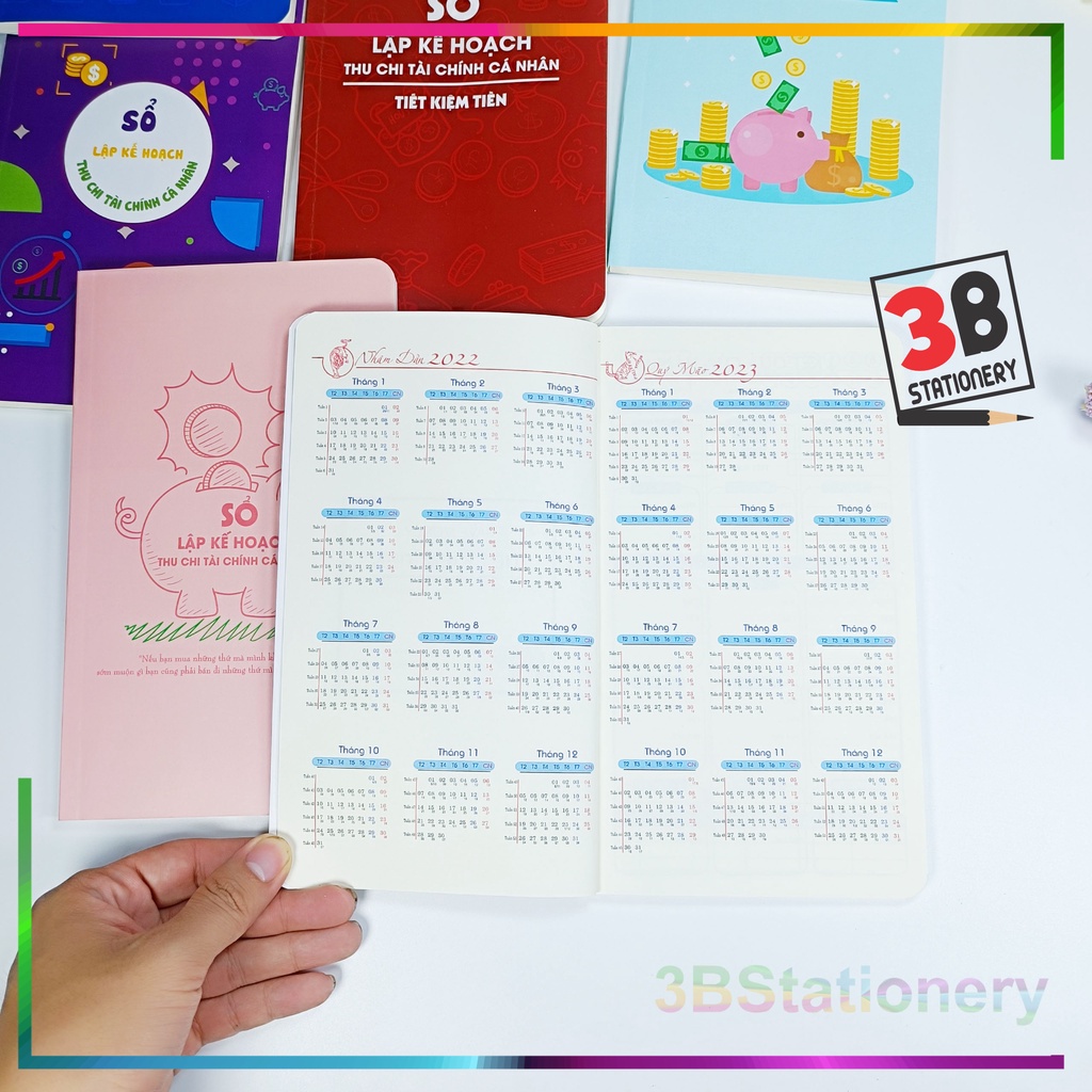 Sổ ghi chi tiêu tiết kiệm, kế hoạch thu chi cá nhân, gia đình, to do list 82 trang, dùng trong 365 ngày.
