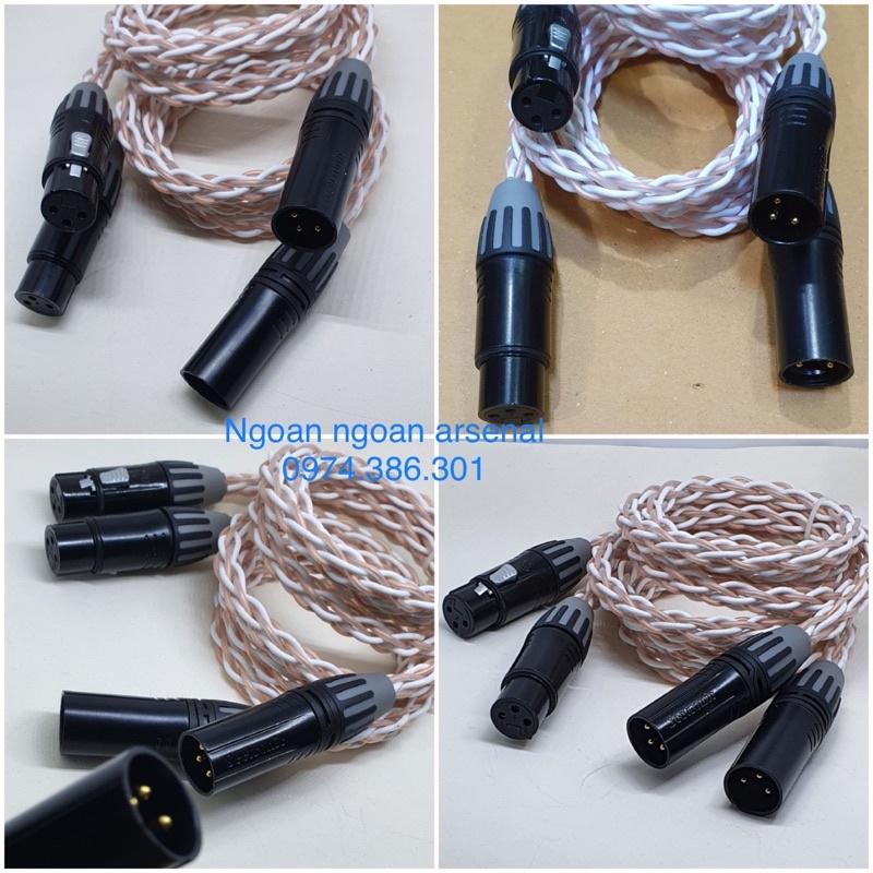 dây tín hiệu âm thanh Balanced/canon/XLR hàng chất lượng. Báo giá 1 dây 2 rắc
