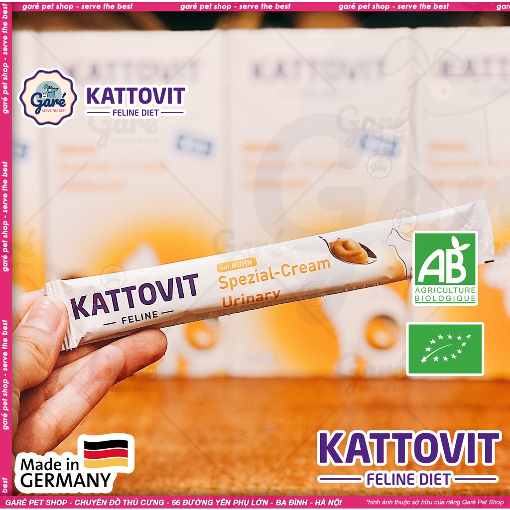 Súp thưởng Kattovit Urinary cho Mèo sỏi thận, tiết niệu vị Gà Súp thưởng dạng kem - Kattovit Special Cream Urinary Cats