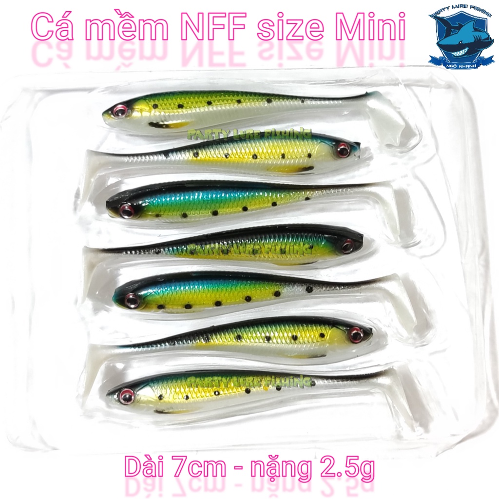 Cá mềm NFF size Mini - Mồi câu cá lóc, chẽm... Size 7cm - nặng 2.5g