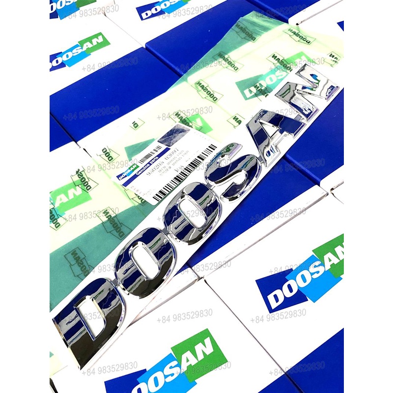 Tem chữ cho máy xúc Doosan (Mạ crome)