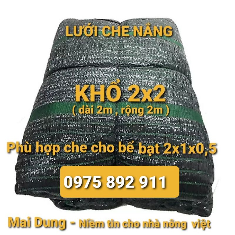 Lưới che nắng 60% cho bể bạt nuôi ốc ếch cá lươn