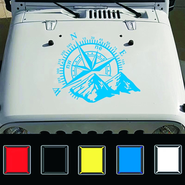 Decal dán xe hơi hình la bàn