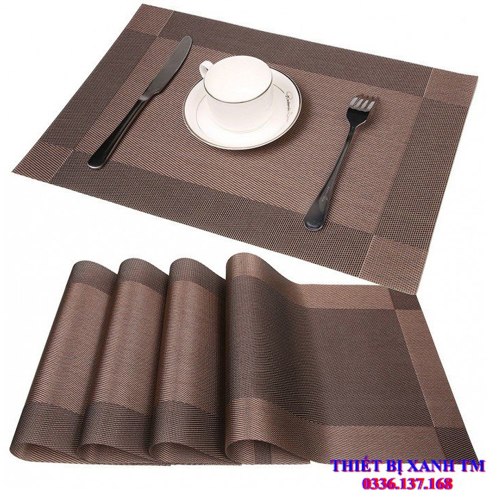 [ĐẸP XỊN - GIÁ RẺ]Tấm (miếng) lót bàn ăn bằng nhựa kích thước 30x45cm nhiều màu