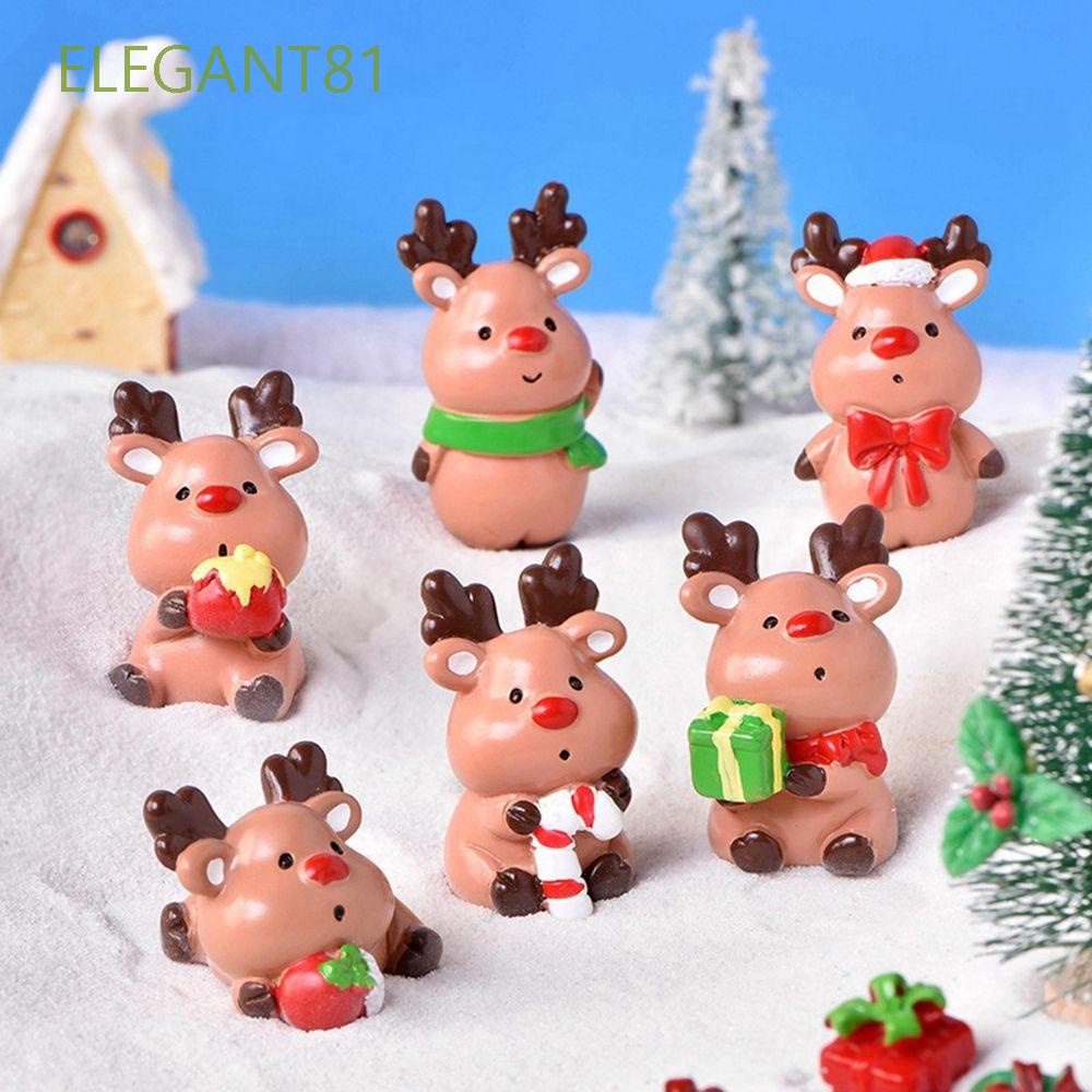 Mô Hình Tuần Lộc Bằng Nhựa Resin Dễ Thương Sáng Tạo Trang Trí Giáng Sinh Diy 81