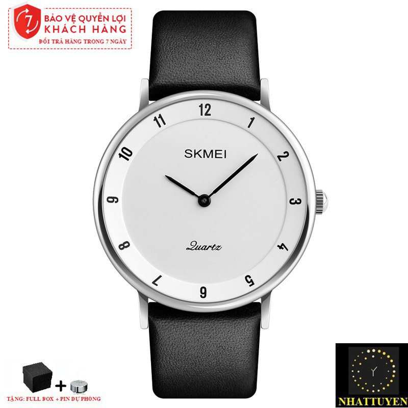 [ xả kho ] ĐỒNG HỒ NAM SKMEI 1263, DÂY DA CAO CẤP, KIỂU DÁNG SANG TRỌNG, SIÊU MỎNG