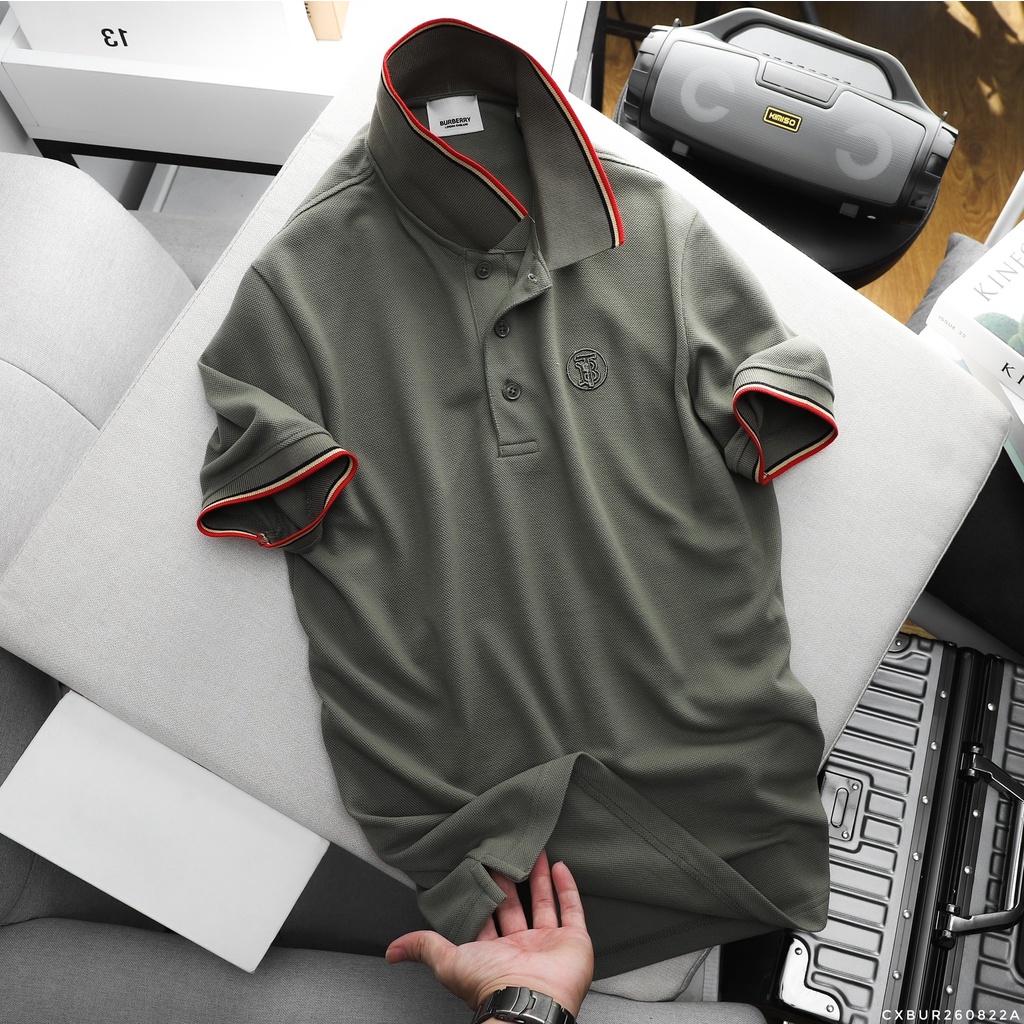 Áo thun polo thời trang, áo thun cổ trụ nam, mắt vải cá mập xịn mịn, logo thêu siêu nét 0822A