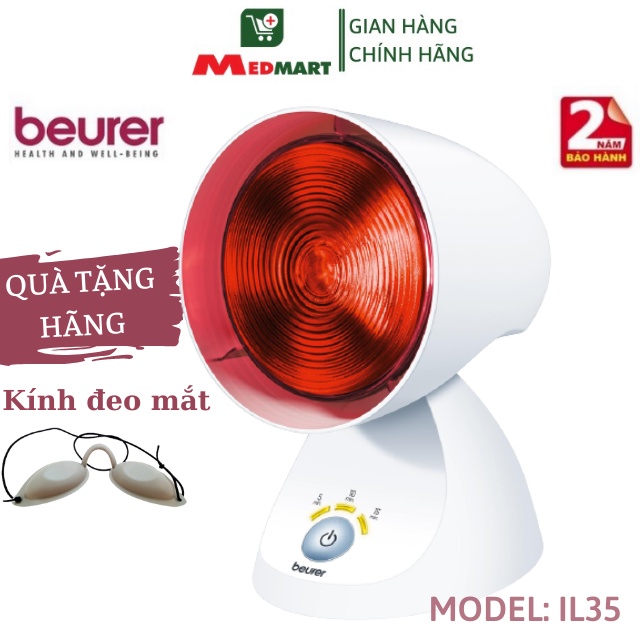 [Chính Hãng] Đèn Hồng Ngoại Trị Liệu Beurer Đức IL35 - Loại 150W - Có Hẹn Giờ - Bảo Hành 2 Năm - Medmart