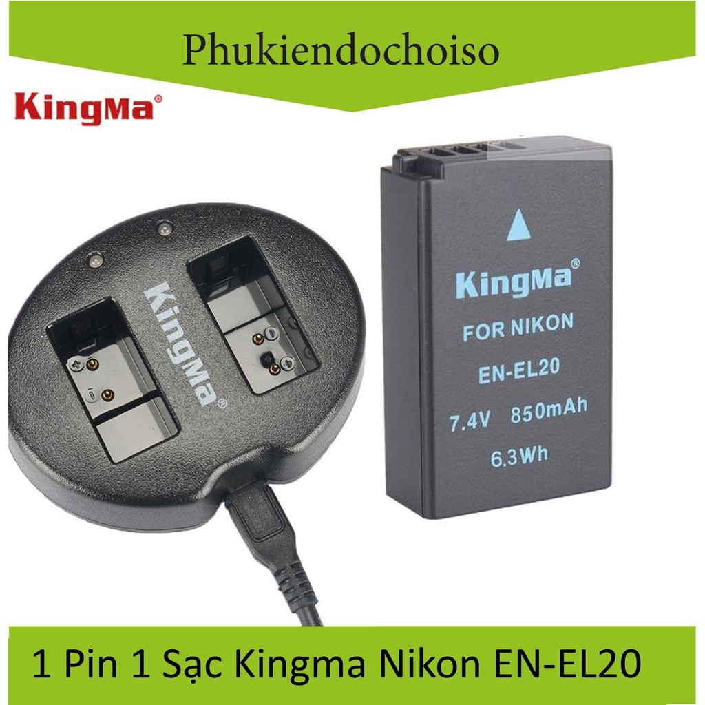 Pin Kingma cho Nikon EN-EL20 + Hộp đựng Pin, Thẻ nhớ